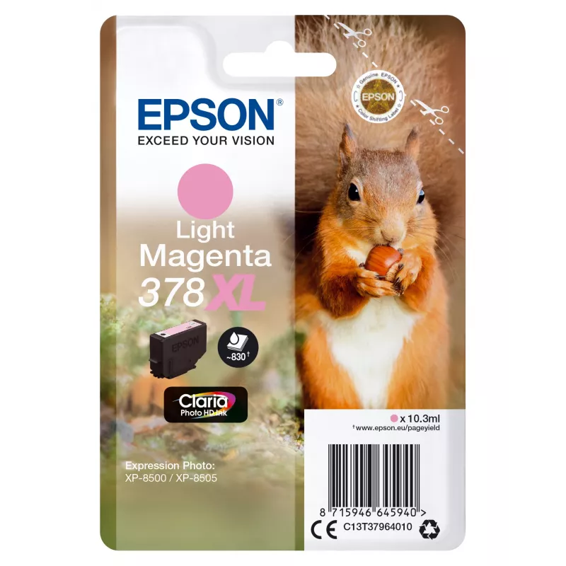 Epson 378XL šviesiai purpurinis rašalo kasetė - 10,3 ml - XL - Originali - Claria Photo HD