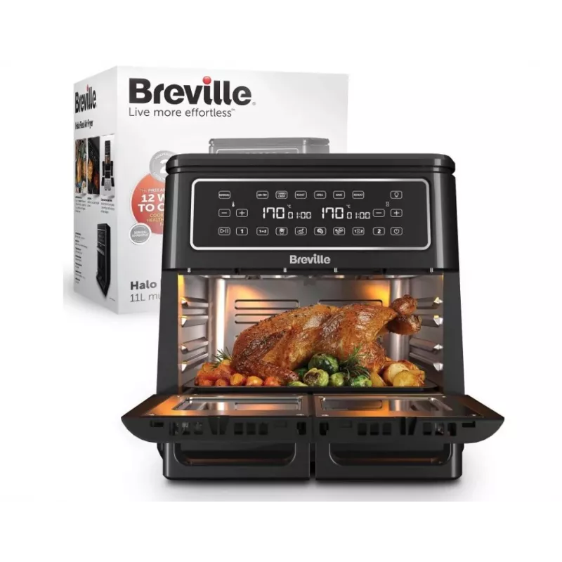 Breville VDF130X Oil-Free Air Fryer, 5.5L, 1700W, Black