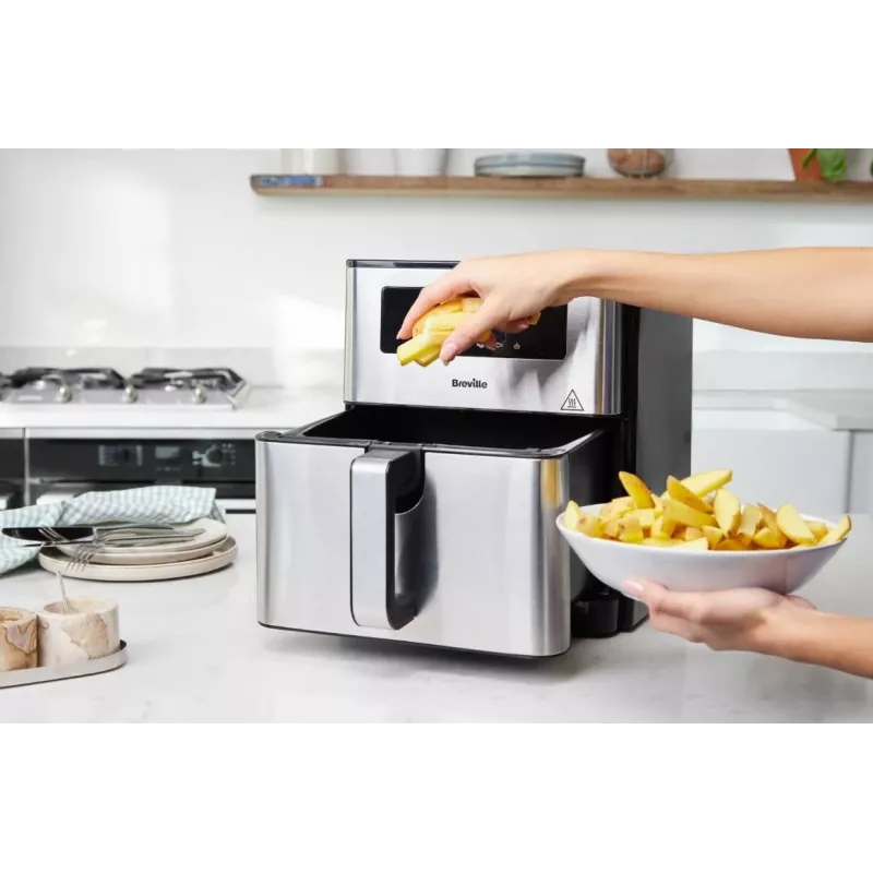 Breville VDF131X Aliejaus nenaudojanti keptuvė, 1,25 kg, 1400 W, juoda/sidabrinė