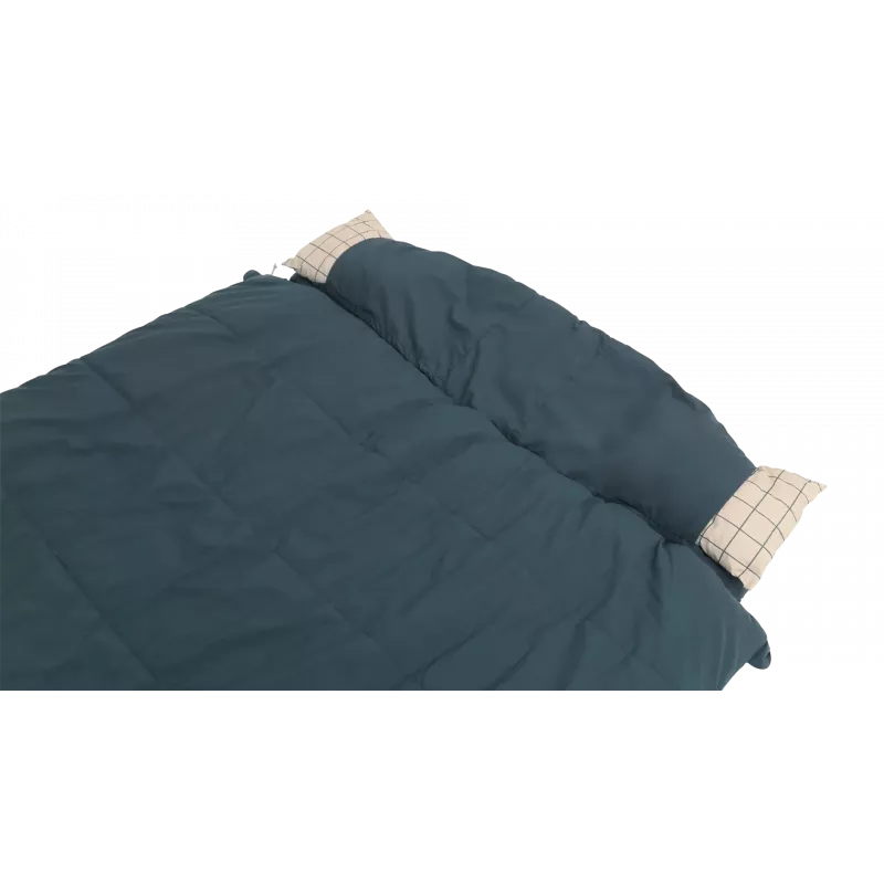 Outwell Camper Lux Double Blue Sleeping Bag 235x150 cm -16 to 5 °C Both Side Zipper