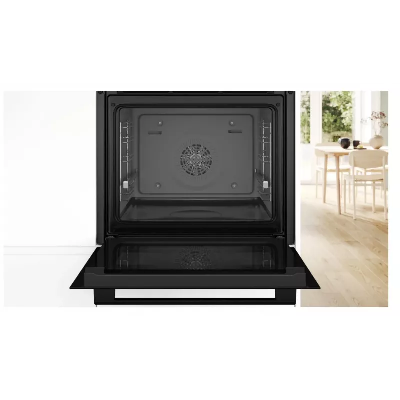 Bosch Serie 6 HBG557EB3 Įmontuojama orkaitė su pirolitiniu savaiminiu valymu, 71 l, juoda