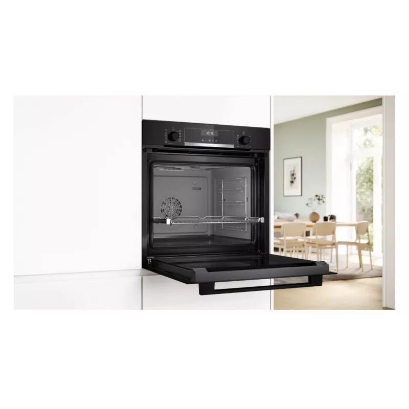 Bosch Serie 6 HBG557EB3 Įmontuojama orkaitė su pirolitiniu savaiminiu valymu, 71 l, juoda