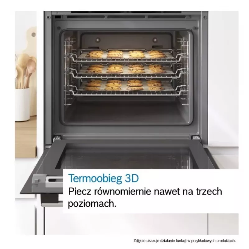 Bosch Serie 6 HBG557EB3 Įmontuojama orkaitė su pirolitiniu savaiminiu valymu, 71 l, juoda