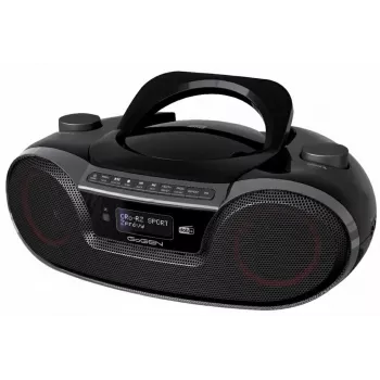 GoGEN GOG-CDM490BTDABS Nešiojamas grotuvas su CD, DAB+, FM, Bluetooth 5.0, USB MP3, sidabrinis