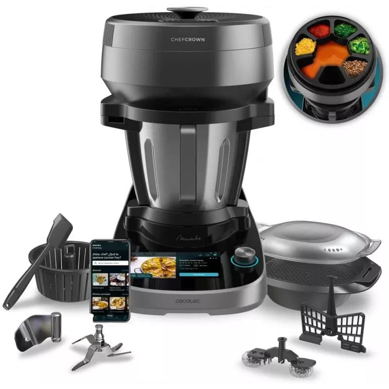 Cecotec Mambo CooKing Victory Multifunkcinis Virtuvinis Kombainas 1700 W 4,5 L Juoda/Pilka