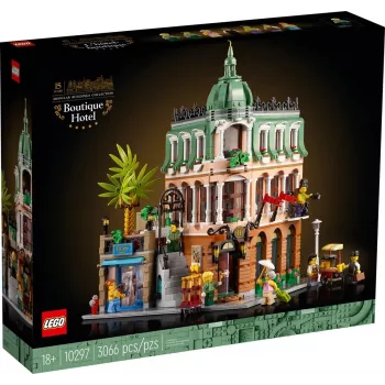 LEGO Icons 10297 Boutique Hotel modulinis pastatų rinkinys (3066 dalių)