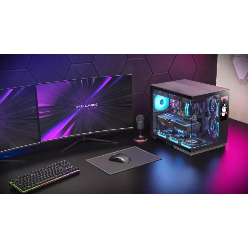 Tacens Mars Gaming MCMIRAGE Midi Tower kompiuterio korpusas juodas
