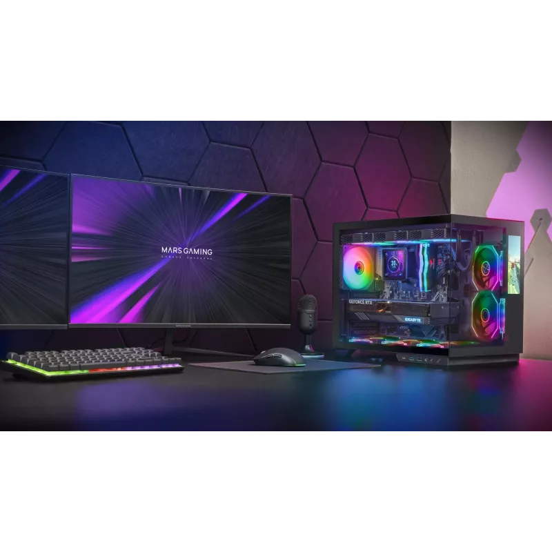 Tacens Mars Gaming MCMIRAGE Midi Tower kompiuterio korpusas juodas