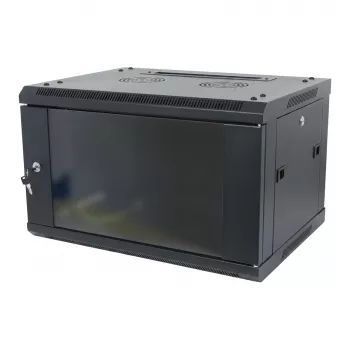 ALLNET SMA-Series 19 colių sieninis korpusas 12U 1 dalies 600 mm gylio juodas plokščias paketas