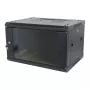 ALLNET SMA-Series 19 colių sieninis korpusas 12U 1 dalies 600 mm gylio juodas plokščias paketas