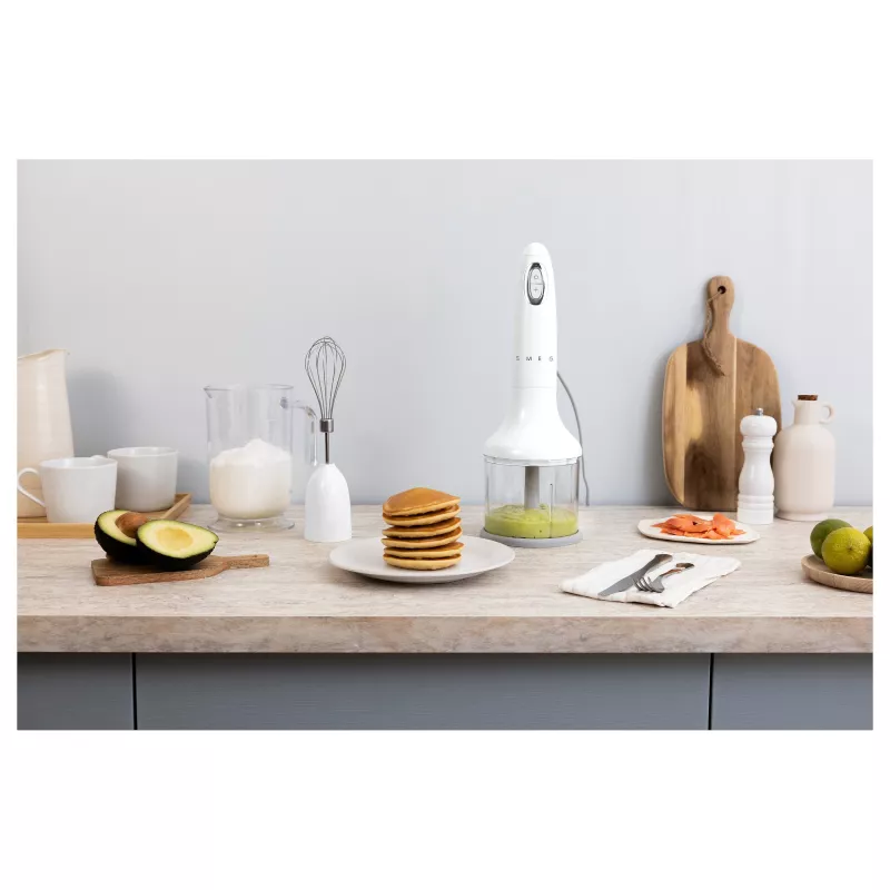 SMEG HBF03WHEU Panardintuvas, 700W, Nerūdijančio plieno maišymo rankena, Balta