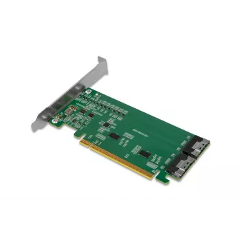 ICY DOCK EXLink MB308A PCIe 4.0 x16 NVMe Adapter Card su 2 x SlimSAS 8i (SFF-8654) Connectors & Redriver