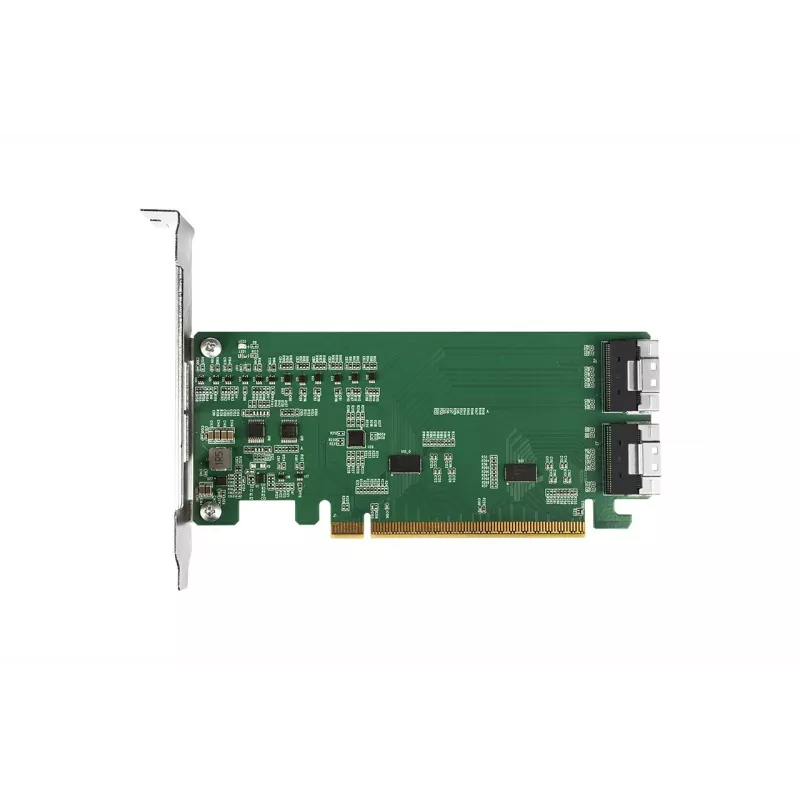ICY DOCK EXLink MB308A PCIe 4.0 x16 NVMe Adapter Card su 2 x SlimSAS 8i (SFF-8654) Connectors & Redriver