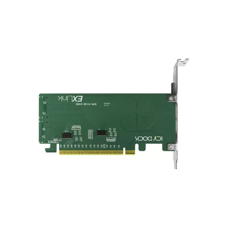 ICY DOCK EXLink MB308A PCIe 4.0 x16 NVMe Adapter Card su 2 x SlimSAS 8i (SFF-8654) Connectors & Redriver