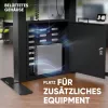 ONKRON FPRO2L-40-B TV grindinis stovas 55-100 colių televizoriams, juodas, 100 kg talpa, mobilus AV vežimėlis