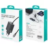 USAMS JC Series CC266 65W GaN greitasis įkroviklis su integruotu USB-C laidu, juodas