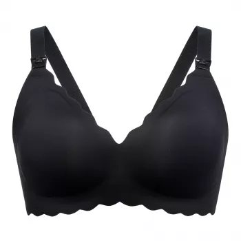 MOMCOZY YN46 Seamless Support Floral Nursing Bra Black 2XL