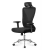 MARK ADLER MA-Manager 3.5 Black Executive Office Chair with Headrest, Eco-Leather, Chrome Base
