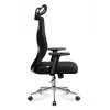 MARK ADLER MA-Manager 3.5 Black Executive Office Chair with Headrest, Eco-Leather, Chrome Base