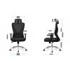 MARK ADLER MA-Manager 3.5 Black Executive Office Chair with Headrest, Eco-Leather, Chrome Base