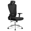 MARK ADLER MA-Manager 3.5 Black Executive Office Chair with Headrest, Eco-Leather, Chrome Base