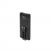 Gembird PB10-PD20-LCD-01 Greitojo įkrovimo power bank su integruotais kabeliais, 20W, 10000 mAh, juoda