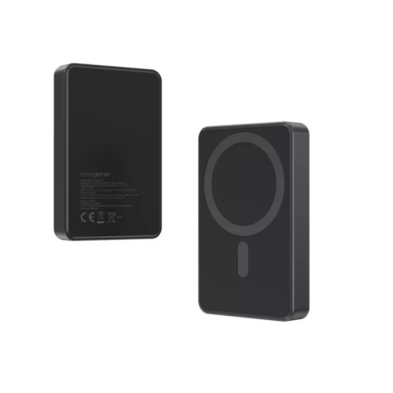Gembird PB10-WPC15M-01 Magnetinė belaidė Powerbank 15W, 10000 mAh, juoda