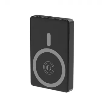 Gembird PB10-WPC15M-LCD-01 Magnetinis belaidis powerbank su LCD, 15W, 10000 mAh, juodas