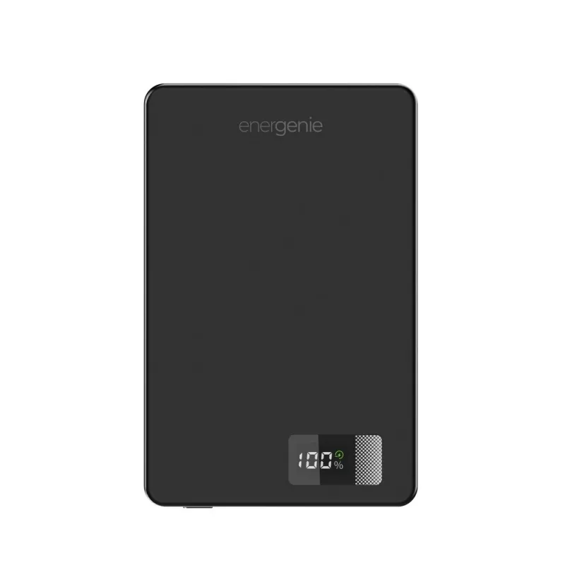 Gembird PB10-WPC15M-LCD-01 Magnetinis belaidis powerbank su LCD, 15W, 10000 mAh, juodas