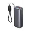 Gembird PB10-PD20-LCD-02 Kompaktiškas greito įkrovimo powerbank su LCD ekranu, 20W, 10000 mAh, kosminė pilka