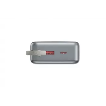 Gembird PB20-PD65-LCD-01 Greitojo įkrovimo power bank su integruotais kabeliais, 65W, 20000 mAh, juoda