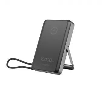 Gembird PB10-WPC15MS-01 Magnetinė belaidė Powerbank su integruotu stovu, 15W, 10000 mAh, juoda