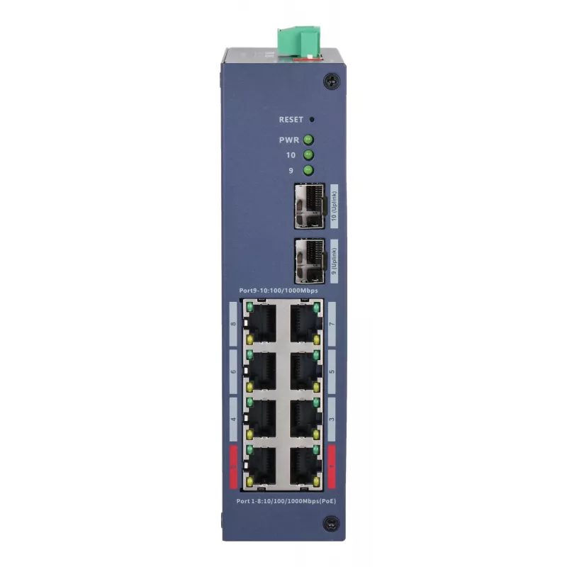 DAHUA CHS4210-8GT-110 valdomas L2 jungiklis, 8x Gigabit PoE+ prievadai, 110W PoE biudžetas