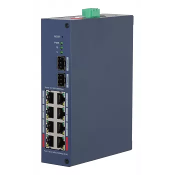 DAHUA CHS4210-8GT-110 valdomas L2 jungiklis, 8x Gigabit PoE+ prievadai, 110W PoE biudžetas