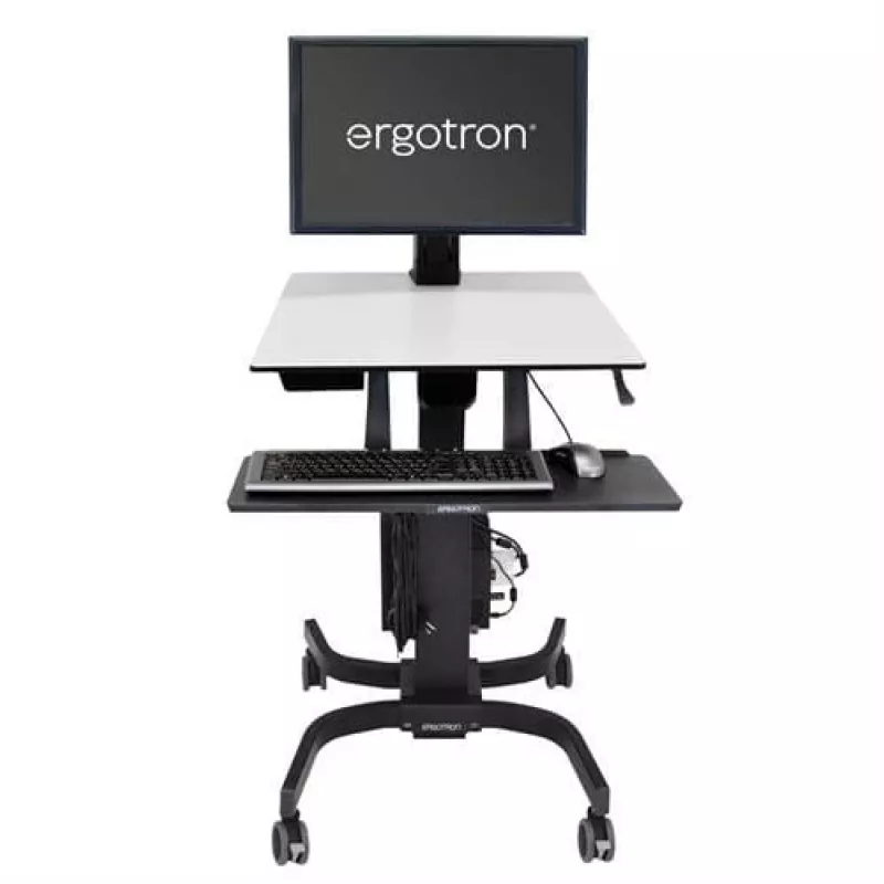 Ergotron WorkFit-C Single HD Sit-Stand Workstation - Mobilus vežimėlis - Juoda, Pilka - 12,7 kg - 76,2 cm (30 inch) - VESA 75x75, 100x100, 200x100, 200x200 - 360°