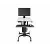 Ergotron WorkFit-C Single HD Sit-Stand Workstation - Mobilus vežimėlis - Juoda, Pilka - 12,7 kg - 76,2 cm (30 inch) - VESA 75x75, 100x100, 200x100, 200x200 - 360°