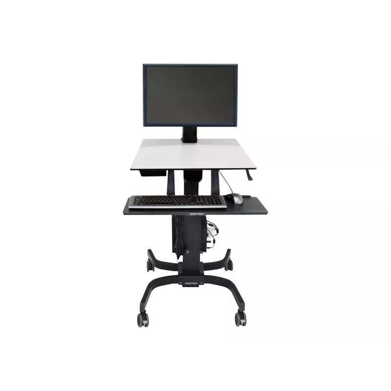 Ergotron WorkFit-C Single HD Sit-Stand Workstation - Mobilus vežimėlis - Juoda, Pilka - 12,7 kg - 76,2 cm (30 inch) - VESA 75x75, 100x100, 200x100, 200x200 - 360°