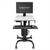Ergotron WorkFit-C Single HD Sit-Stand Workstation - Mobilus vežimėlis - Juoda, Pilka - 12,7 kg - 76,2 cm (30 inch) - VESA 75x75, 100x100, 200x100, 200x200 - 360°
