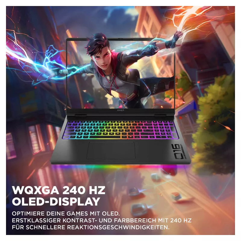 HP OMEN MAX 16-ah0193ng 16.0 inch QHD IPS 240Hz nešiojamas žaidimų kompiuteris, Intel Core Ultra 9 275HX, 32GB RAM, 1TB SSD, RTX 5080, Windows 11 Home