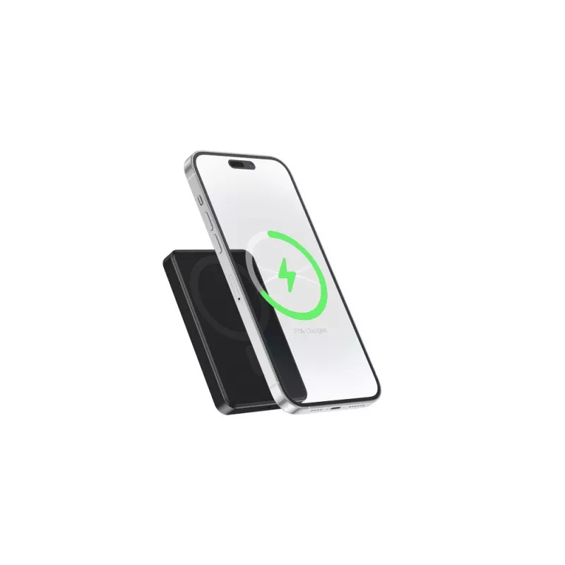 Gembird PB05-WPC15M-01 Magnetinė belaidė Power Bank 15W, 5000mAh, juoda