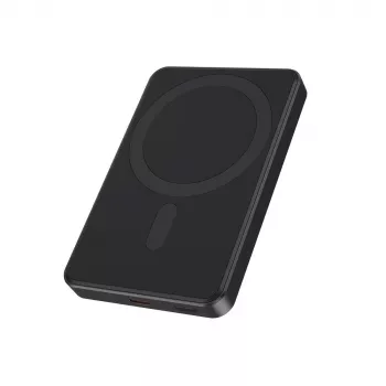 Gembird PB05-WPC15M-01 Magnetinė belaidė Power Bank 15W, 5000mAh, juoda