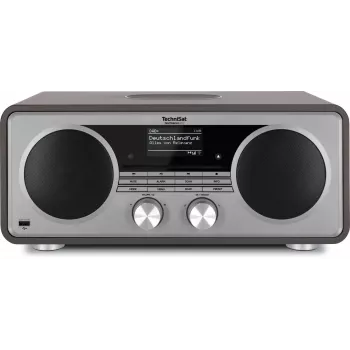 TechniSat DIGITRADIO 602 DAB+/FM/Internet Radio su Bluetooth, CD grotuvu ir belaidžiu Qi įkrovimu - antracito/sidabro spalvos
