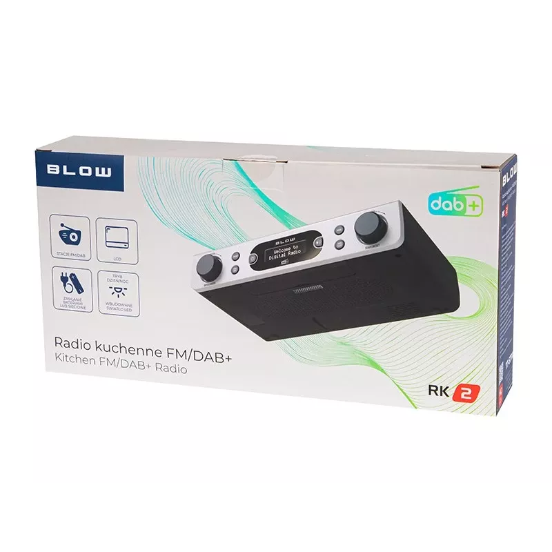 BLOW RK2 virtuvinis radijas FM/DAB+ sidabrinis