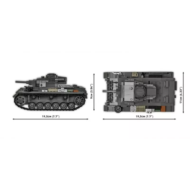 COBI 958 PCS HC WWII Panzer III Ausf. H statybiniai blokeliai