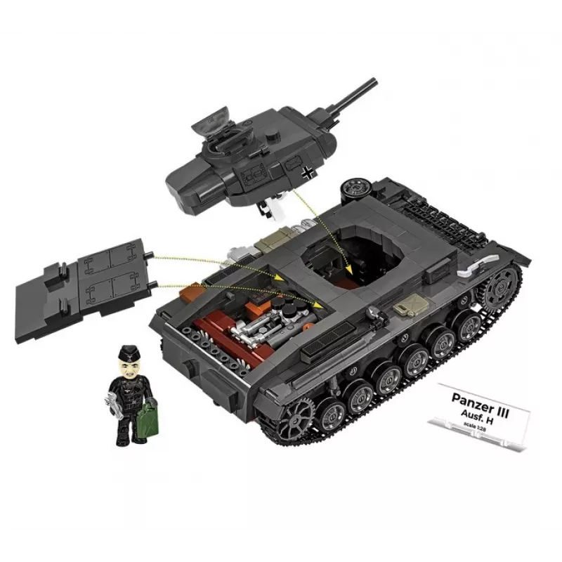 COBI 958 PCS HC WWII Panzer III Ausf. H statybiniai blokeliai