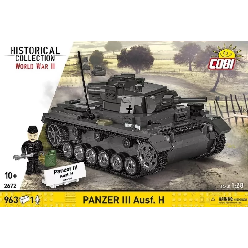 COBI 958 PCS HC WWII Panzer III Ausf. H statybiniai blokeliai