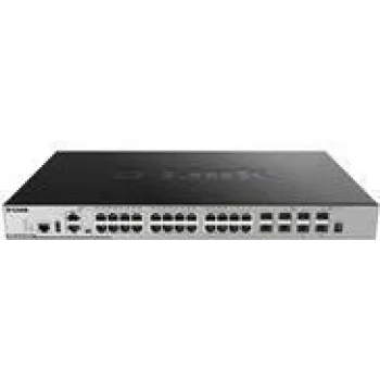D-Link DGS-3630-28TC/SI/E 28 prievadų 3 sluoksnio valdomas Gigabit Ethernet jungiklis su krovimo galimybe