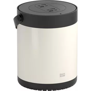 Bachmann MOV E 4xUSB A/C White/Black su adapteriu - 3 AC lizdai, 4 USB prievadai, 220W, stalinis maitinimo blokas