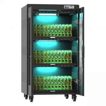 GoodConnections ANTARES PRO N36C Nešiojamųjų kompiuterių įkrovimo vežimėlis iki 15,6 inch USB-C 65W PD3.0 UVC dezinfekcija Juoda