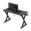 HUZARO Hero 2.3 RGB Gaming stalas - 1200x600mm, juodas, Carbon Flex, RGB LED, fiksuotas aukštis